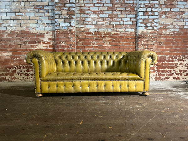 Antique hand dyed Chesterfield sofa