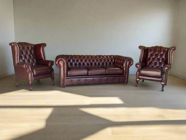Brand New 3 Classic Cheterfield 3 Piece Suite