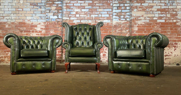 3 Chesterfield chairs ex display