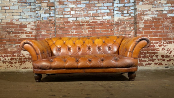 Vintage Oskar Chesterfield sofa. Restored.