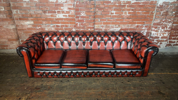 Vintage Antique Rust 4 seater Sofa