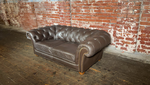 Vintage 3 seat Chesterfield sofa.