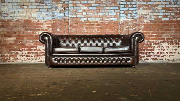 Vintage Brown 3 seater Sofa