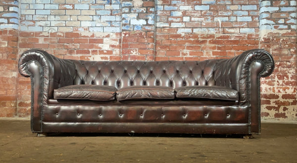 Vintage Chesterfield sofa bed.