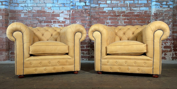 Pair of Stunning Chesterfield Prince of Wales Chairs- Cancelled order