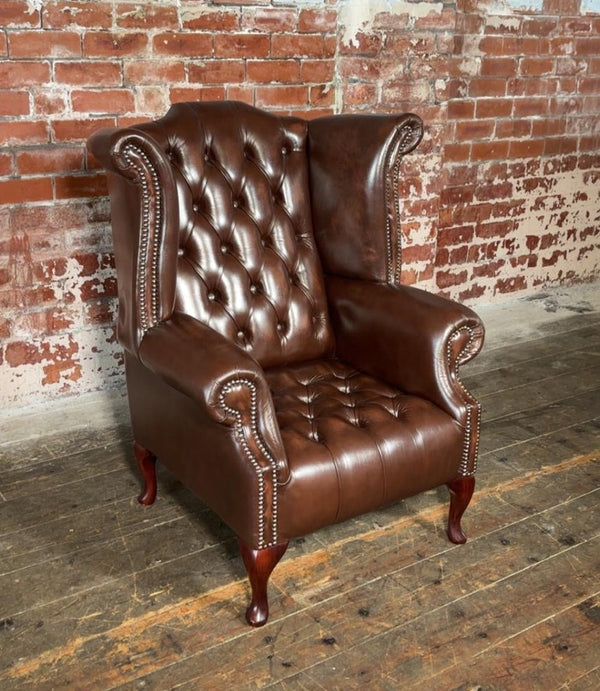 Ex-display Button Seat Queen Anne Chair