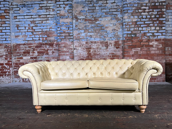 Vintage cream Chesterfield 3 seater